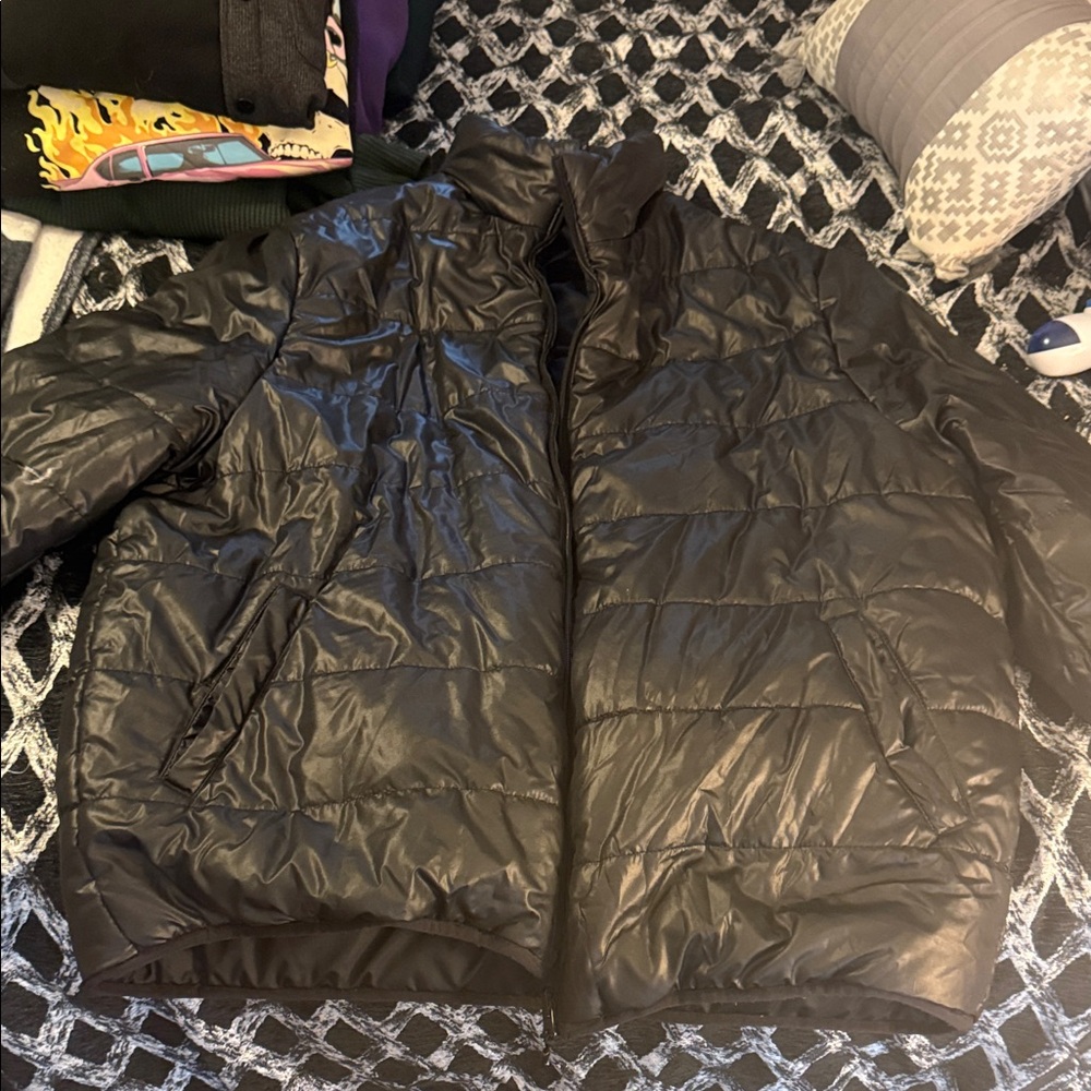 Faded Glory Men's Dark Puffer Jacket